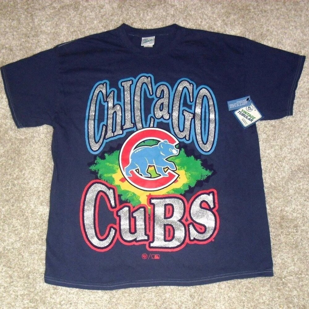 Chicago Cubs Mens 47 Brand T-shirt Retro Style Sz. Large/XL New Tags Mb